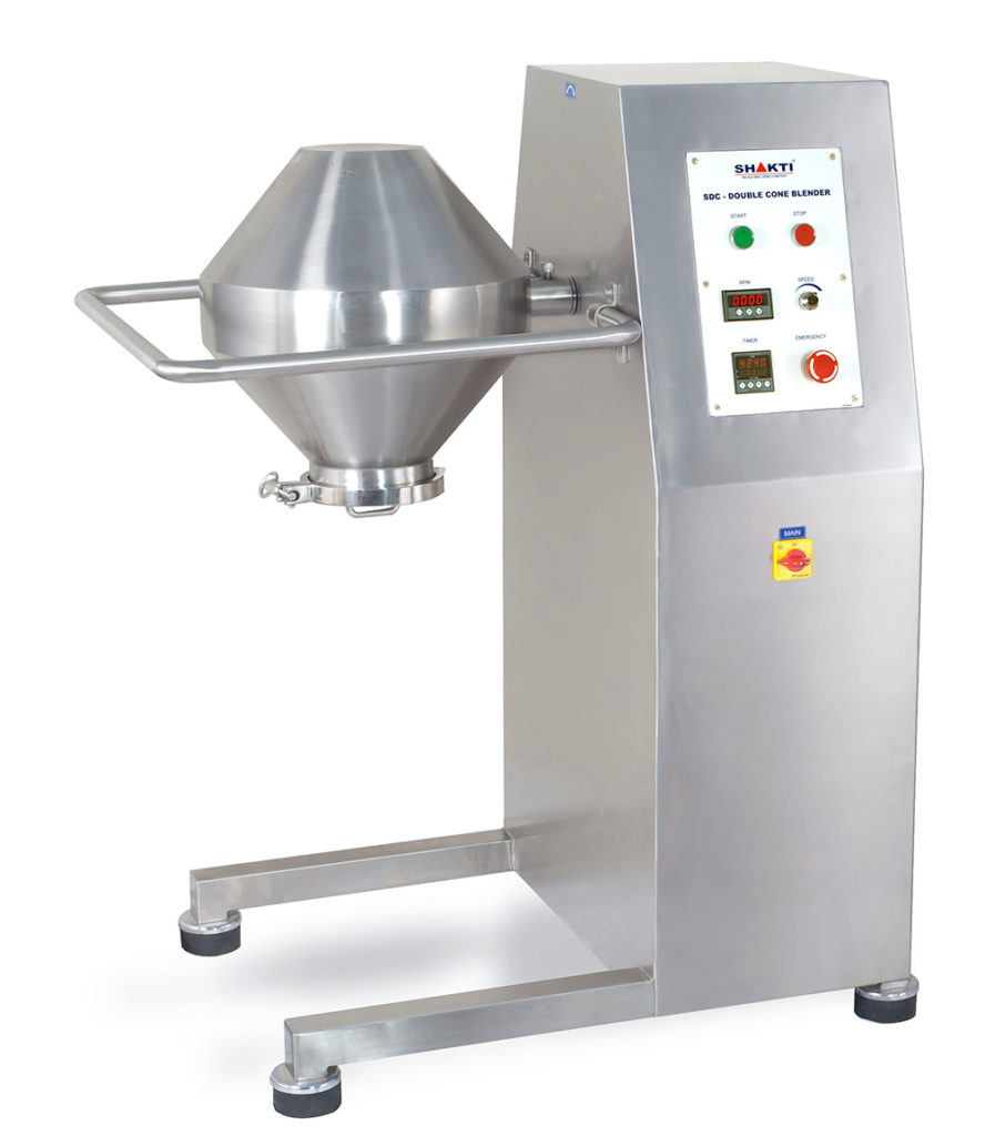 R & D Double Cone Blender – (10Kgs, 15Kgs, 20Kgs, 30 Kgs.)