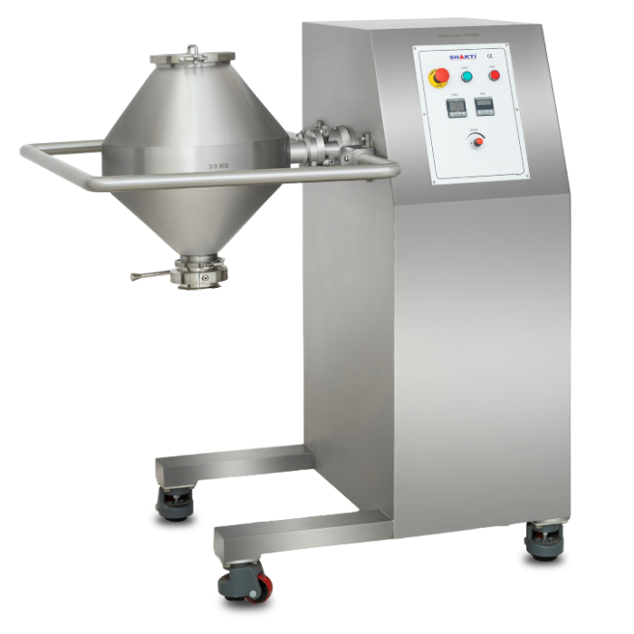 R & D Double Cone Blender – (10Kgs, 15Kgs, 20Kgs, 25 Kgs.)